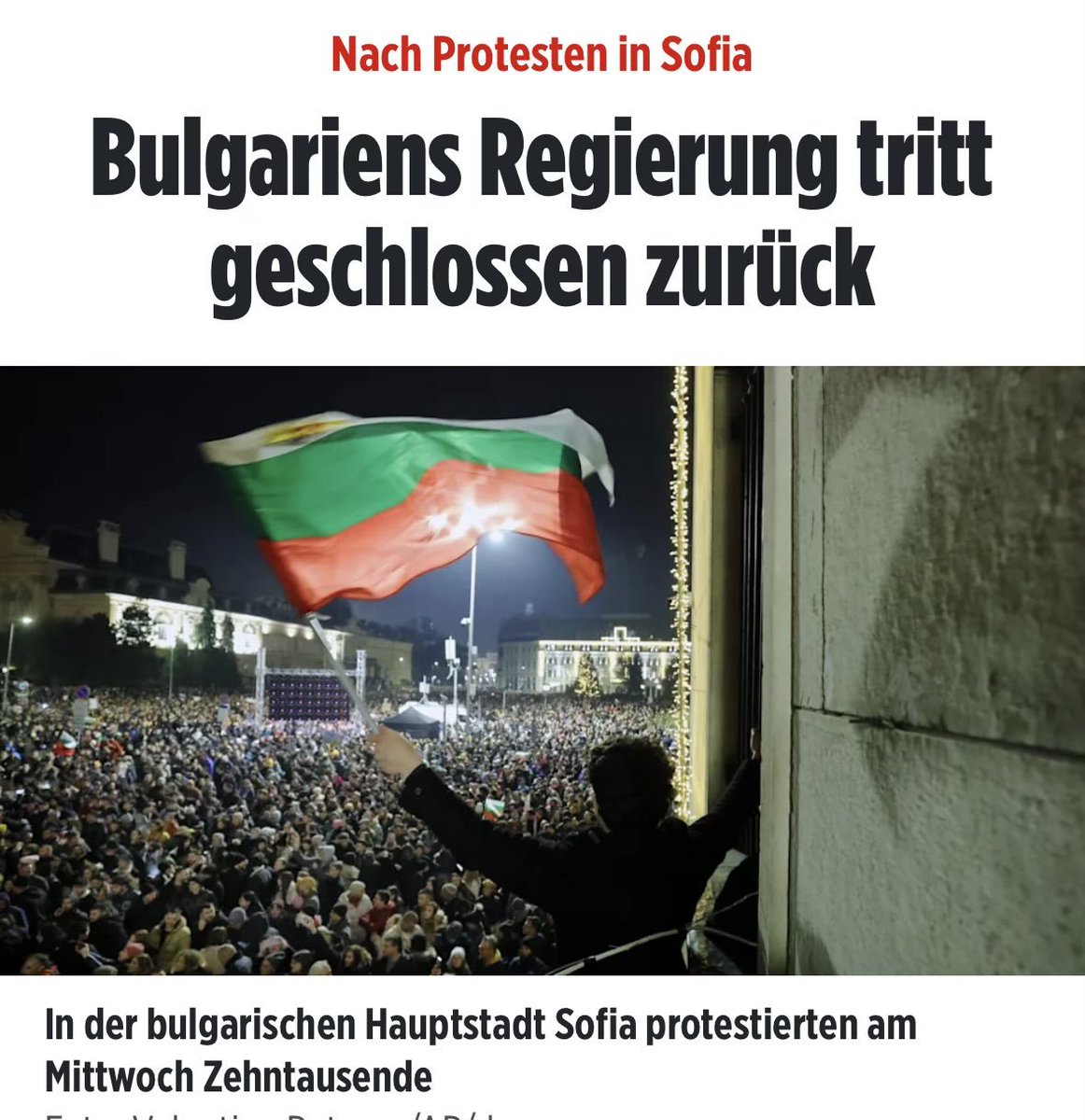 Sie sind das Volk. In Bulgarien haben die Bürger die Pro-EU-Regierung aus dem Amt gejagt!

#Bulgarien