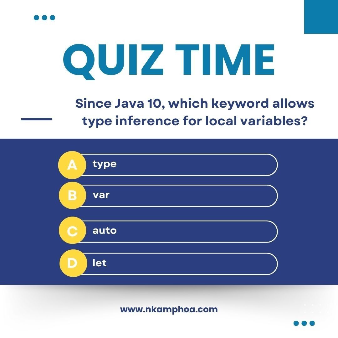 nkamphoa's tweet image. Answer in the comments. 
 #Java #InterviewPrep #BackEnd #Coding #Programming