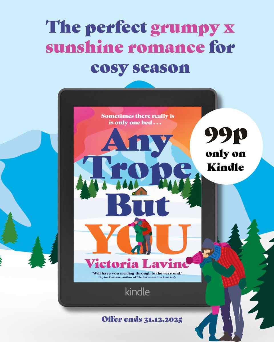 ZaffreBooks's tweet photo. Snuggle up, romance readers… 🎄✨

Our cosiest winter read is 99p on Kindle! ❄️📚

Grumpy lumberjack + city-girl author + one snowstorm = festive sparks.
Perfect for a cosy winter read! ✨

Grab Any Trope But You by Victoria Lavine
https://t.co/UepiDL18AN https://t.co/Mc0iSuKft0
