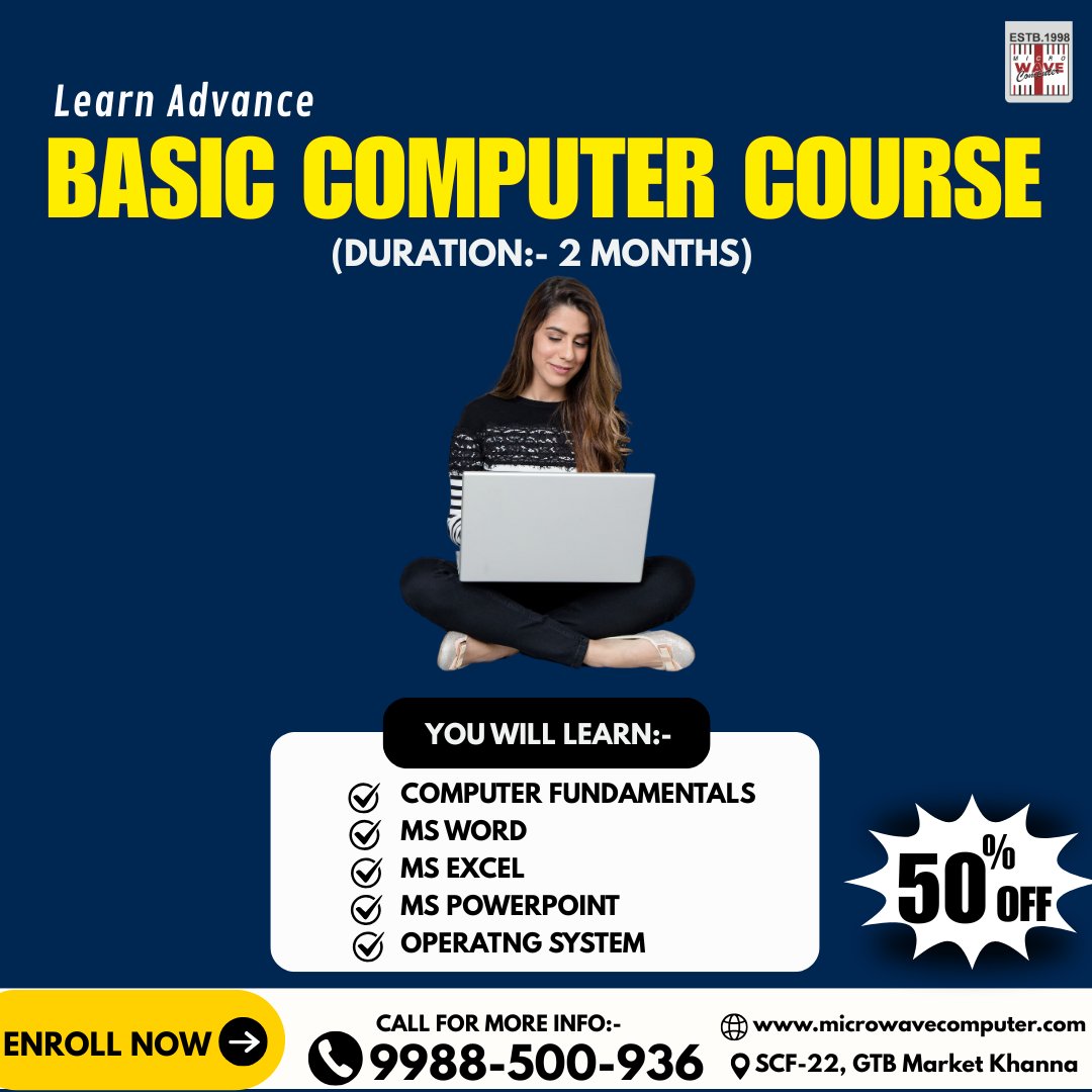 digitalkir48056's tweet image. Learn essential computer skills for everyday use 💻
Master typing, file management, and basic software tools 📝
Build confidence to navigate the digital world with ease

#basiccomputercoursenearme #basiccomputercourseinkhanna