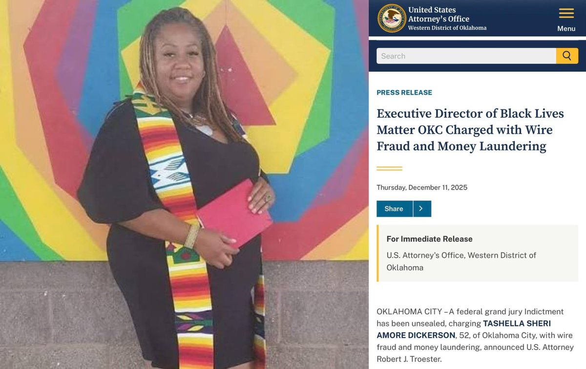 SirenesFR's tweet photo. 🔴ALERTE INFO | Le directeur exécutif du mouvement « Black Lives Matter » inculpé de fraude électronique et de blanchiment d’argent. 💸

🏰Elle aurait détourné 3,15 millions de dollars provenant de dons avec lesquels elle a acheté plusieurs maisons. https://t.co/Qcoqxs1Yz9