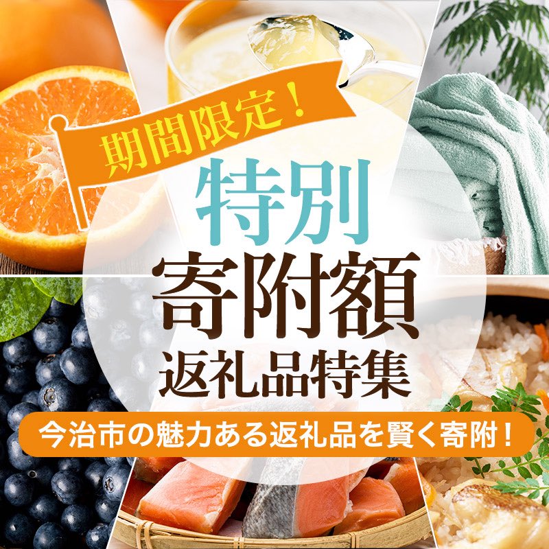 期間限定】特別寄付額実施中！！！ 今治タオルや高級柑橘など 今治市の