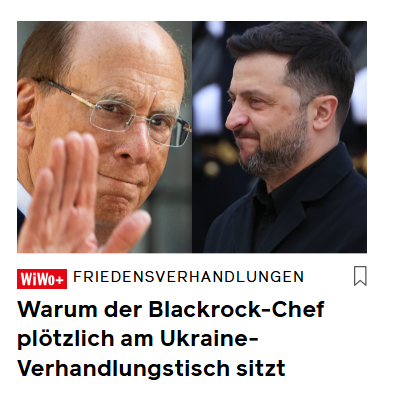 Bei den Friedensverhandlungen rückt ein heikles Papier zum wirtschaftlichen Wiederaufbau in den Fokus. Neben Witkoff und Kushner ist Blackrock-Chef Fink dabei!
