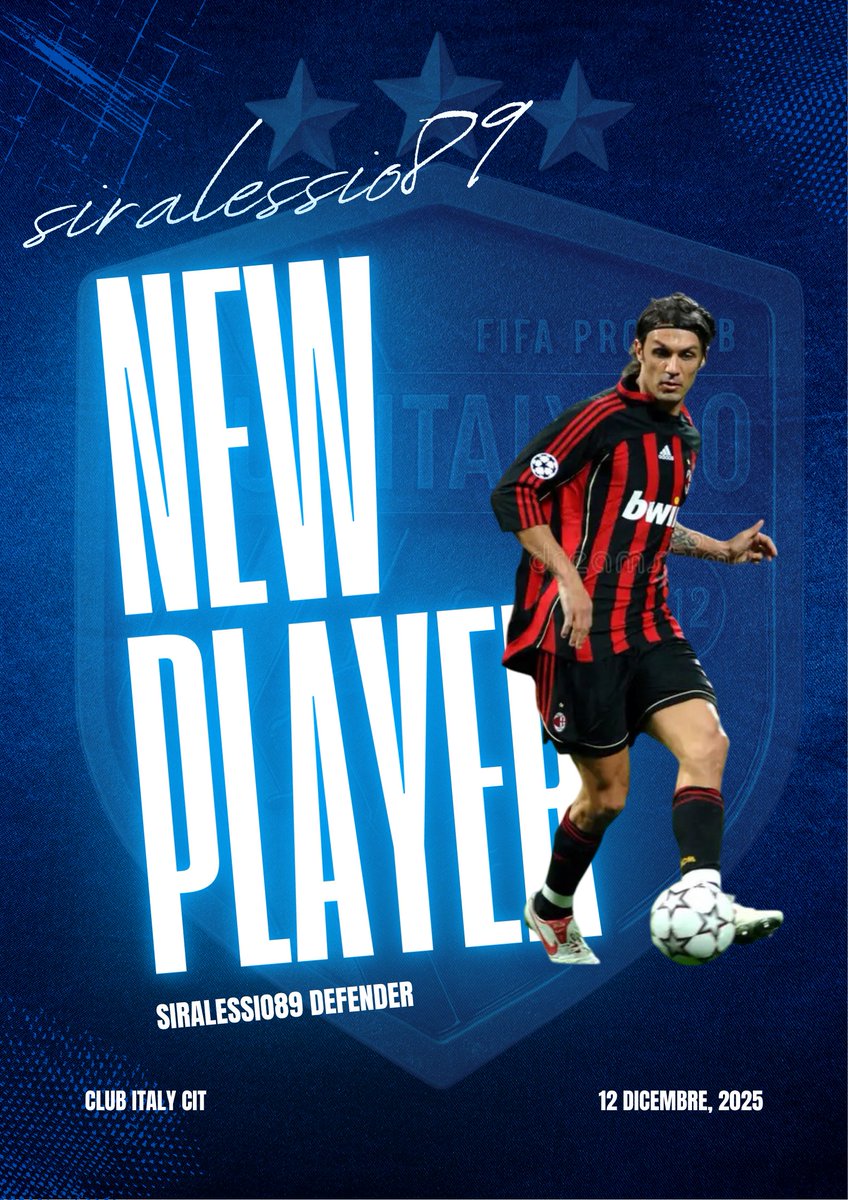 Un altro dc si unisce alla famiglia Club Italy... un difensore di esperienza e tanta grinta al servizio del club. 
Benvenuto <a href="/SirAlessio89/">SirAlessio89</a> 
<a href="/pctransfermarkt/">🇮🇹 PRO CLUBS TRANSFERMARKT🔍</a> <a href="/MercatoFifaPro/">🇮🇹 𝗠𝗲𝗿𝗰𝗮𝘁𝗼 𝔽𝕚𝕗𝕒 ℙ𝕣𝕠 💜</a> <a href="/RT_Proclub/">RT PRO_CLUB</a> <a href="/Retweet_Proclub/">🔺• RETWEET •🔺</a>