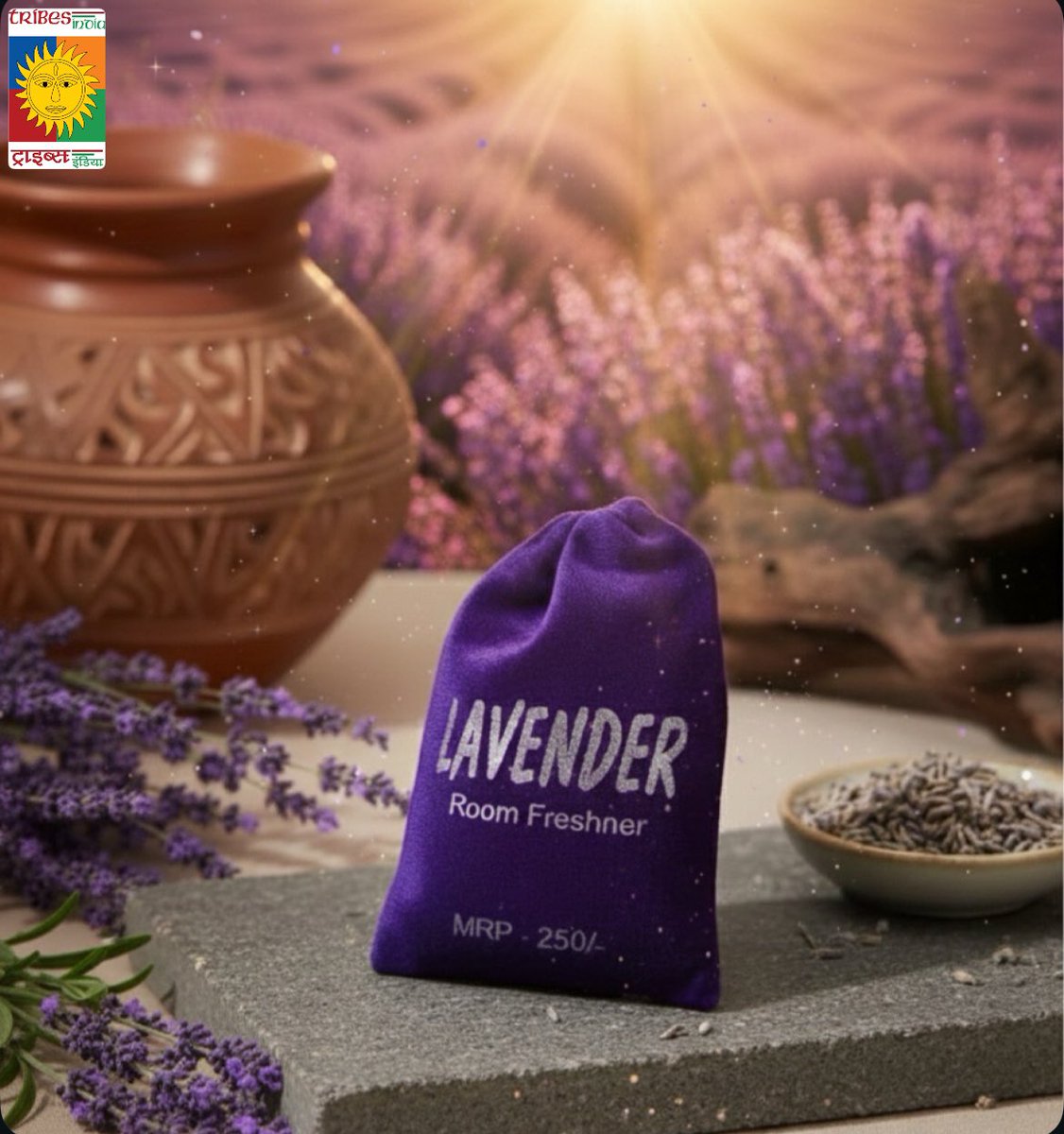 Discover the pure, natural charm of an exquisite fragrance crafted in the serene Leh region. 
This organic lavender room freshener captures the true essence ofwild mint and lavender.
Explore more:👉 bit.ly/4aLDsxY
#buytribal #vocal4local
<a href="/tribesindia/">TRIBES INDIA</a>