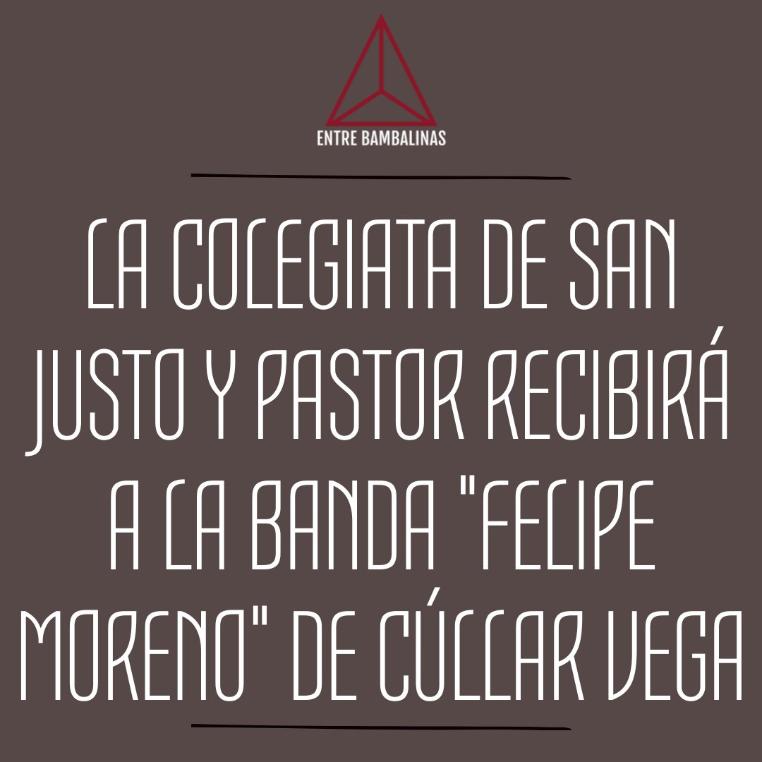David Mendoza Santos presentará el sábado 13 de Diciembre desde las 20H, el Concierto "Luz de Belén" que ofrecerá la <a href="/BandaCullarVega/">Banda de Cúllar Vega</a> en la Iglesia de los Santos Mártires Justo y Pastor, sede de <a href="/estudiantesgrx/">Hermandad de los Estudiantes de Granada</a>. La entrada será libre hasta completar aforo.
|#MyR_EB|