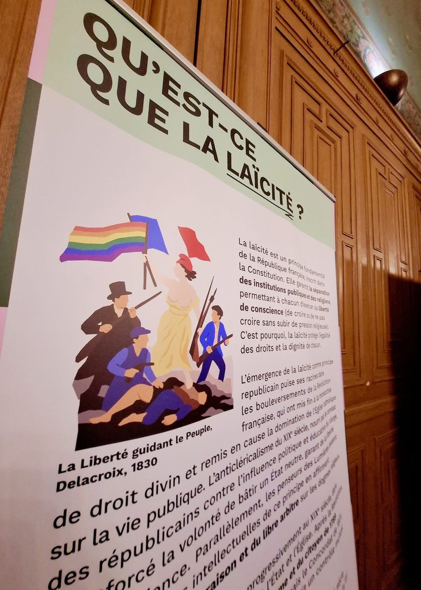 FiertesC's tweet photo. Nous sommes ravi•es de l’accueil réservé à notre exposition, présentée hier et visible jusqu’au 5 janvier à la mairie Paris 11.

Un grand merci à toutes et tous pour ce beau moment et avoir rendu possible la création de cette très belle exposition “La laïcité protège les LGBT+” https://t.co/GqIzEiFoHT
