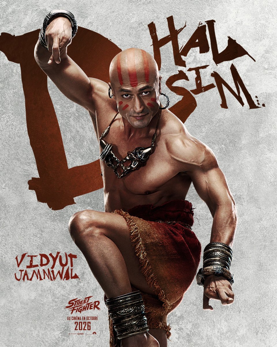 paramountfr's tweet photo. VIDYUT JAMMWAL est DHALSIM. #StreetFighterLeFilm au cinéma en octobre 2026. https://t.co/yJ7NKmaz2i