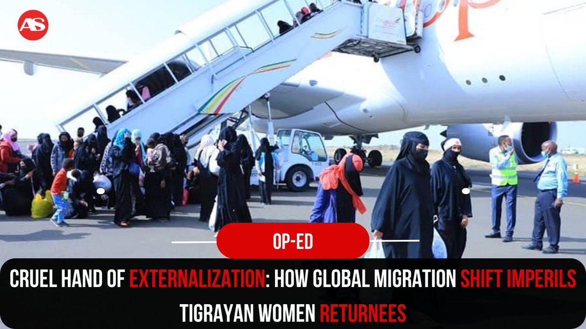 addisstandard's tweet image. #Op_ed: Cruel Hand of Externalization: How global migration shift imperils #Tigrayan women returnees
addisstandard.com/?p=54026

In this op-ed written on behalf of GEM Tigray, Batseba Seifu argues that as the war in #Tigray “formally settles,” a quieter crisis is emerging: Tigrayan