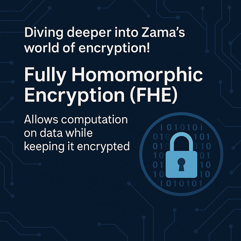Rudeous_yo's tweet photo. Diving deeper into Zama’s world of encryption! 🔐Today’s highlight: how Fully Homomorphic Encryption (FHE) can transform data privacy without compromising functionality. Really exciting stuff in the crypto and AI space! #ZamaCreatorProgram #FHE #EncryptionTech #PrivacyInnovation https://t.co/xJ9n4HhraK