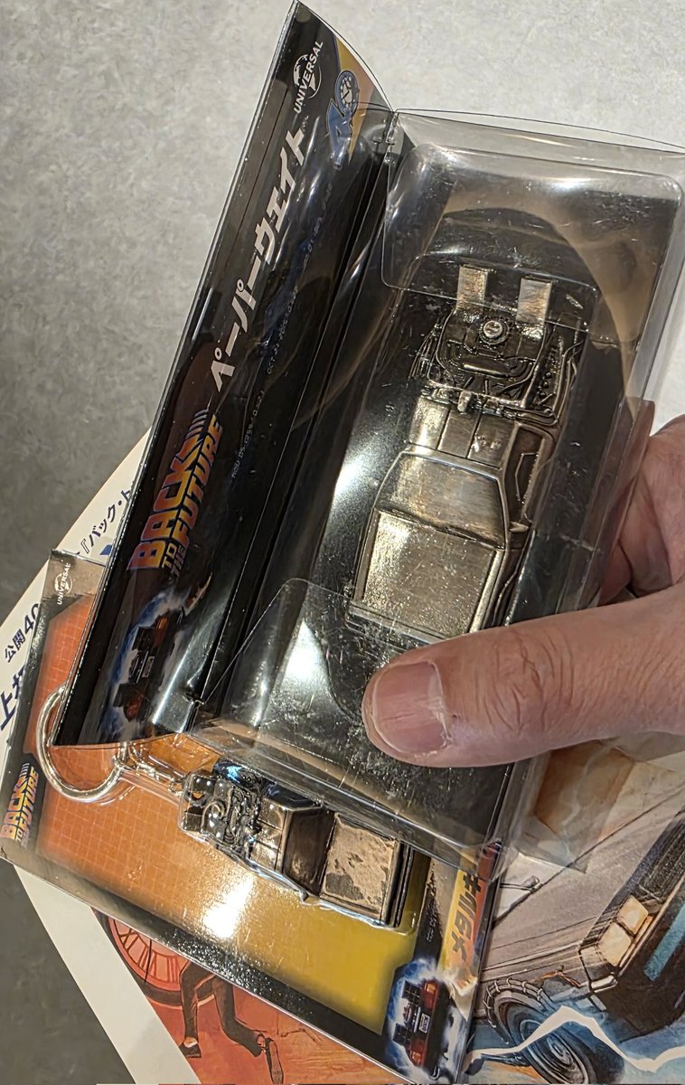 バック・トゥ・ザ・フューチャー #40周年 メタルキーホルダー ペーパー