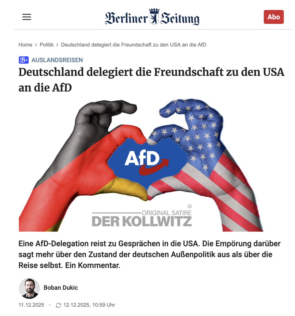 Die AfD macht jetzt schon bessere Außenpolitik als die letzten beiden Regierungen.