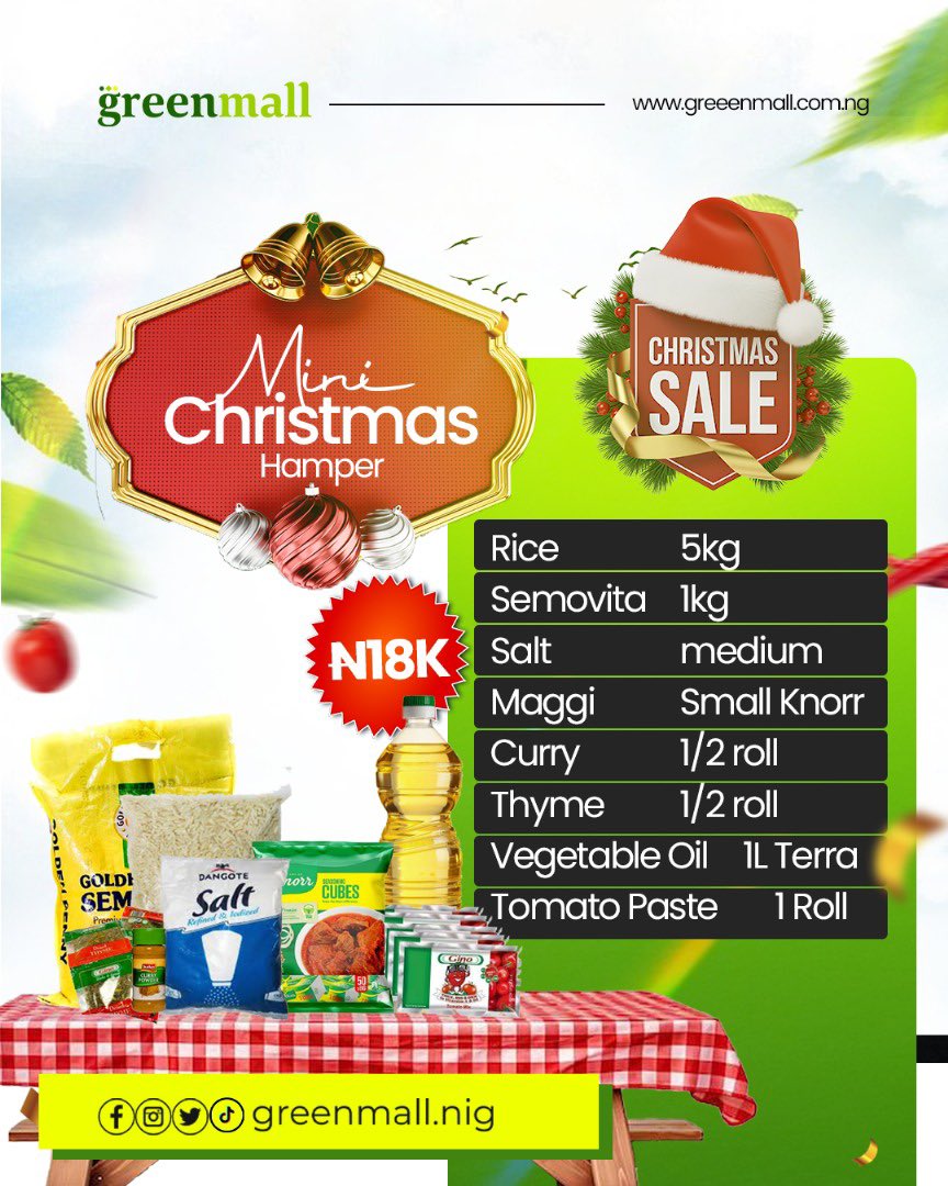 greenmall_nig's tweet photo. Our Christmas bundles are selling out Fast 
This weekend is the best time to shop yours 

#greenmall https://t.co/dnDcntStXU
