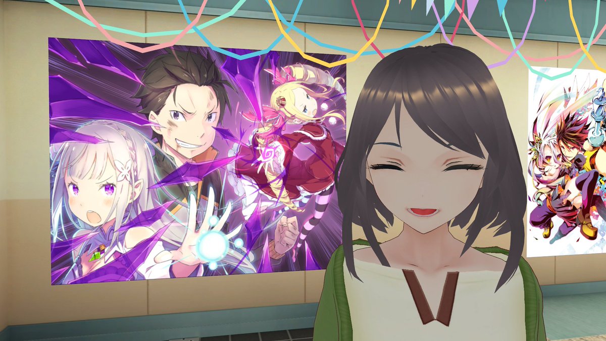 『mfbunkoj-fes2022（MF文庫J『夏の学園祭2022』）』に遊びに行ってきました！
まさに文化祭のような校内の雰囲気に、たくさんの作品が並んでいて、見ているだけでも楽しいです♪
射的やゲームブースもありました！👀🎉

#VRChat #VRC