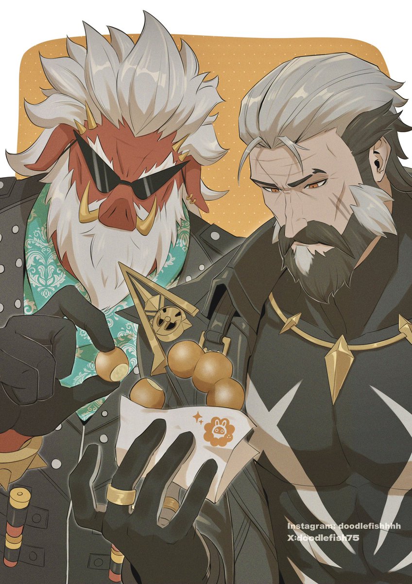 Sudden random urge to draw these two big old men sharing a donut🍩
#bigdaddy #pompey