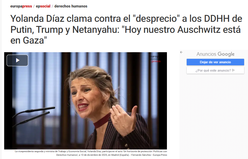 🔴No se puede ser más indigente moral, repugnante, y arrastrada que <a href="/Yolanda_Diaz_/">Yolanda Díaz</a> 

Auschwitz fue el mayor complejo de concentración y exterminio nazi. Auschwitz II-Birkenau, el campo central, fue diseñado para el exterminio masivo con cámaras de gas y crematorios y funcionó