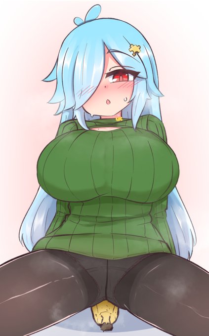 したらね?縦セタうつつ氏(@ Kazuya_Ututu64 )にバナナの上に乗ってもらいましょか 