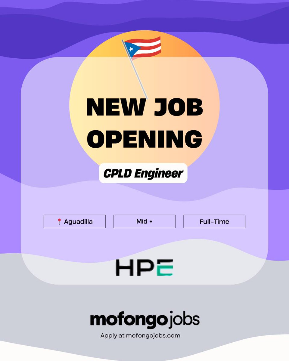 🔥 ¡Atención ingenier@s en PR! Hewlett Packard Enterprise (HPE) está buscando un(a) CPLD Engineer 💻⚙️

👉 Aplica ahora si: te gustan los retos de hardware + software, puedes diseñar, probar y validar FPGA/CPLD, y ser parte de proyectos de servidor

📍 Aguadilla (full-time)
