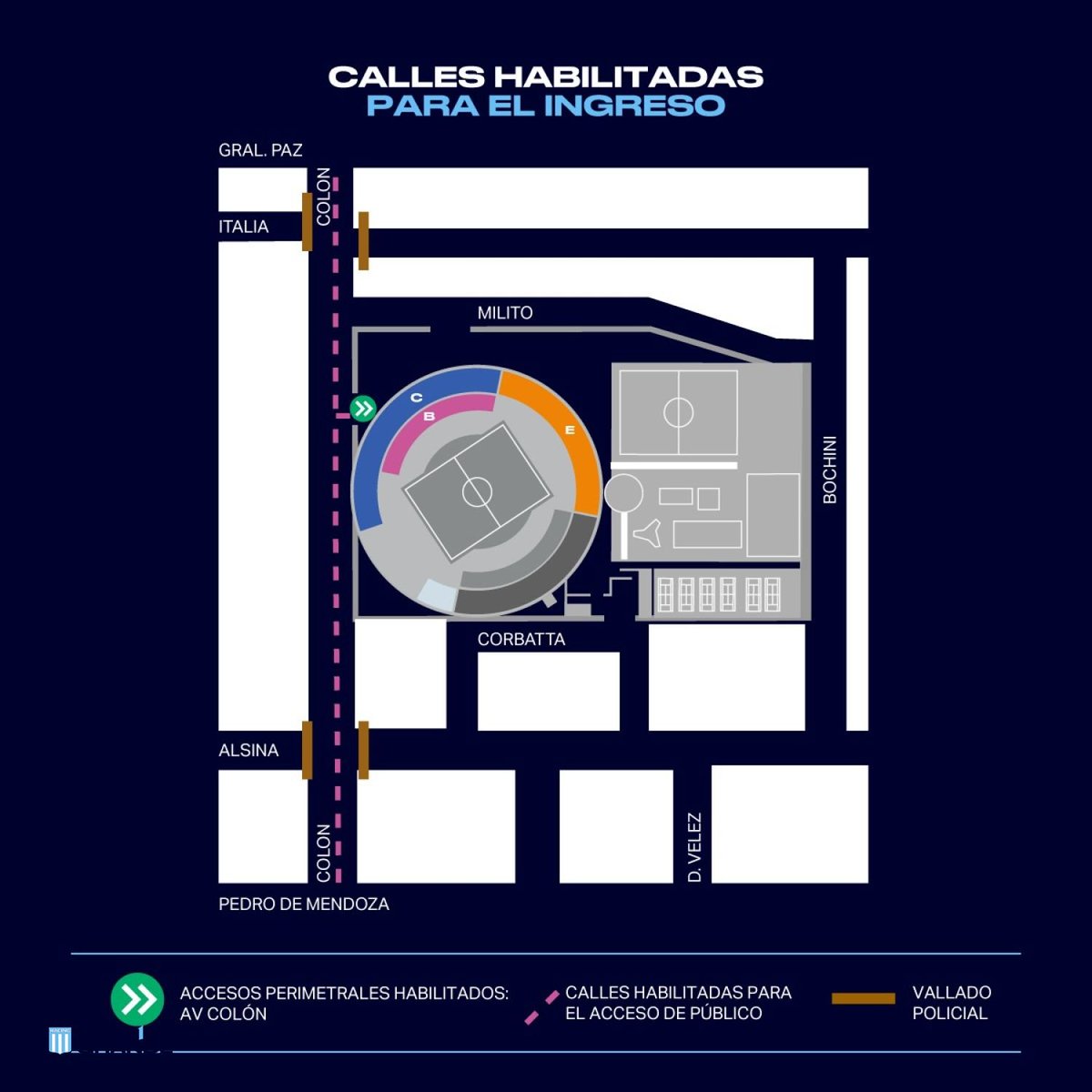 Comu_Racing's tweet image. 🚨¡ATENCIÓN! 

El estadio, donde se instalará una pantalla gigante con calidad cinematográfica, albergará a los hinchas para que puedan seguir en casa la definición del Torneo Clausura que se jugará en Santiago del Estero.
El acceso está previsto desde las 18:00, desde Colón y…