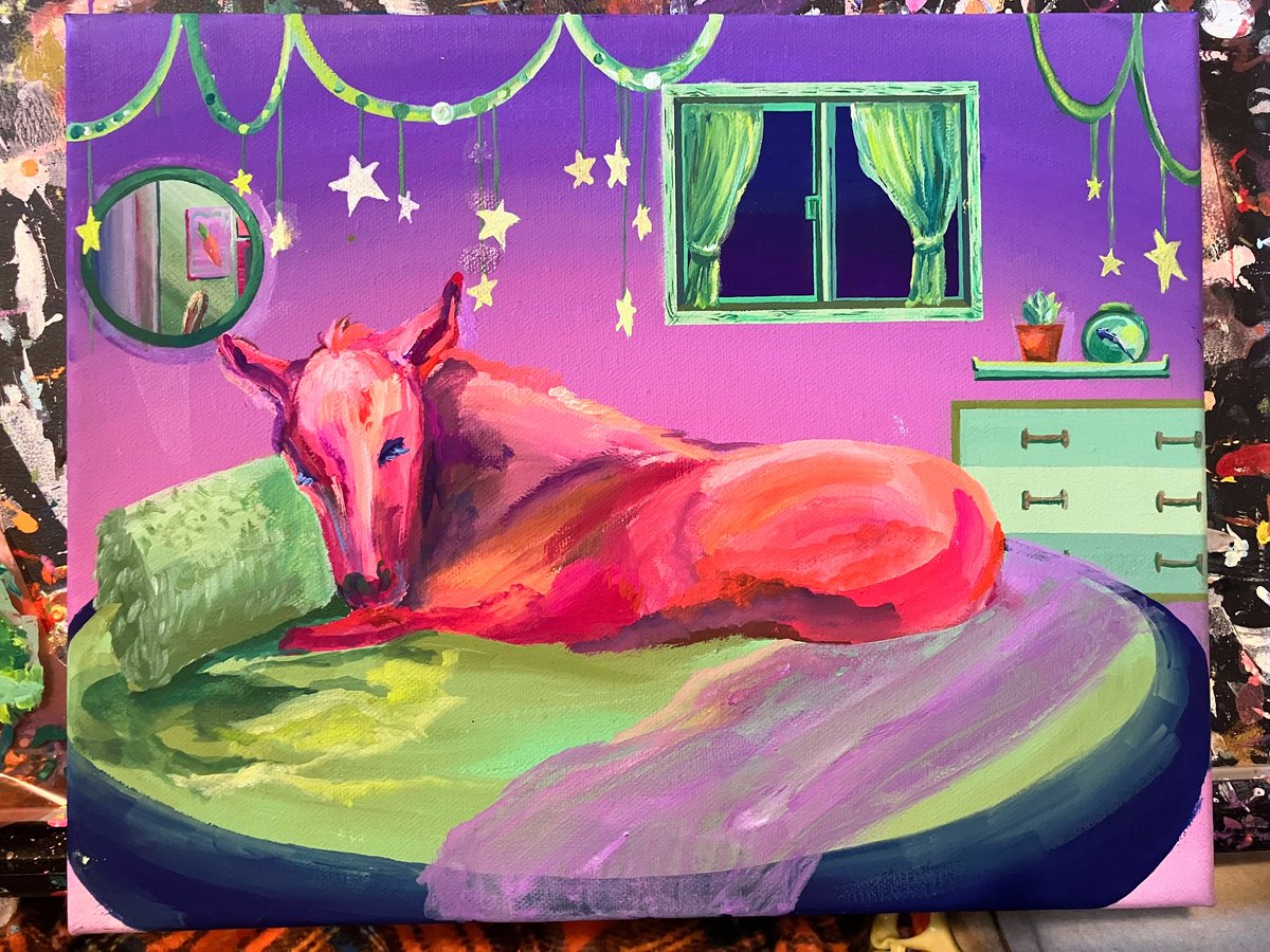 進捗 2 #馬 #午 #干支 #アクリル画