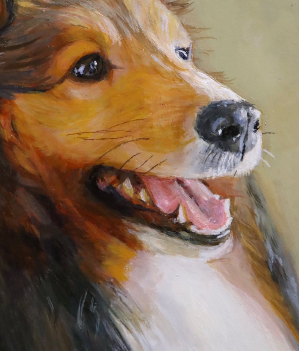 油絵 ご依頼です。F4号 犬種まで分かる方いらっしゃいますか