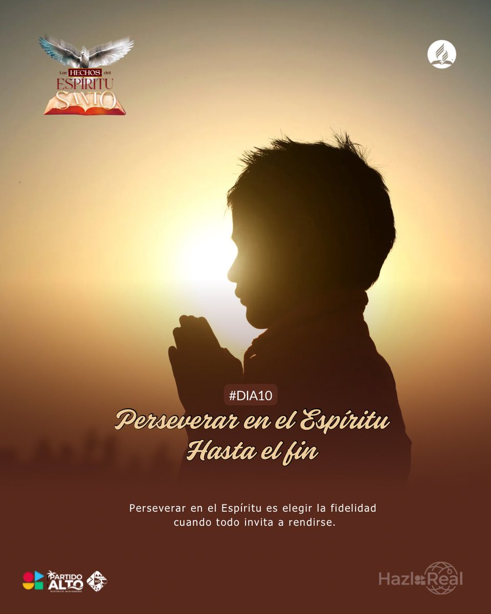 Melbin77's tweet image. #DIA10 
El Espíritu transforma el cansancio en propósito y la tormenta en esperanza. Perseverar en el Espíritu es avanzar cuando las fuerzas faltan. 
Sigo adelante porque Aquel que empezó la obra la terminará.

 #PerseverarEnElEspíritu #LosHechosDelEspírituSanto #HazloReal