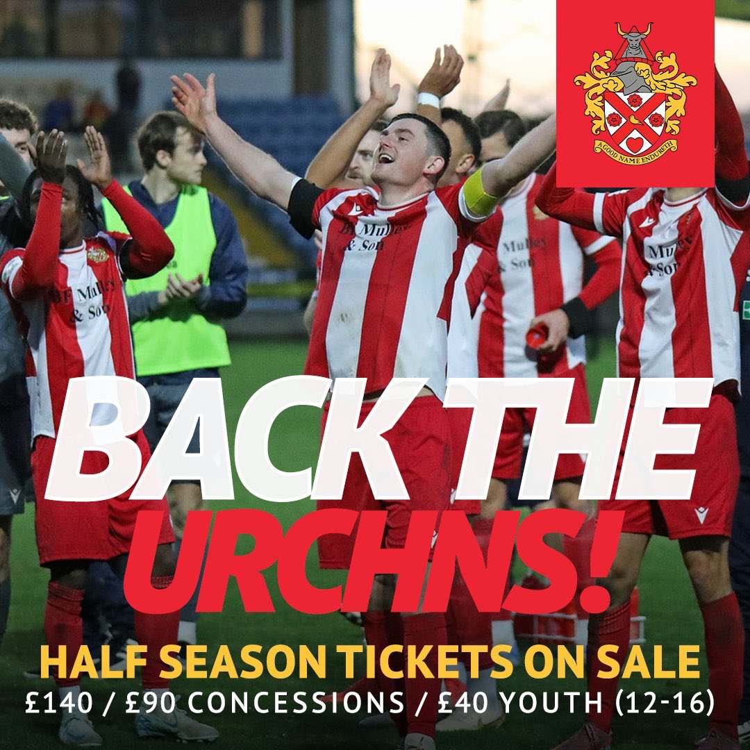 𝘽𝘼𝘾𝙆 𝙏𝙃𝙀 𝙐𝙍𝘾𝙃𝙄𝙉𝙎 🤜

Guarantee your entry to every league game for the remaining of the season with the Half Season Ticket. Valid from the Maidstone United home fixture onwards. 

🔗 hornchurchfc.com/2225-2/
