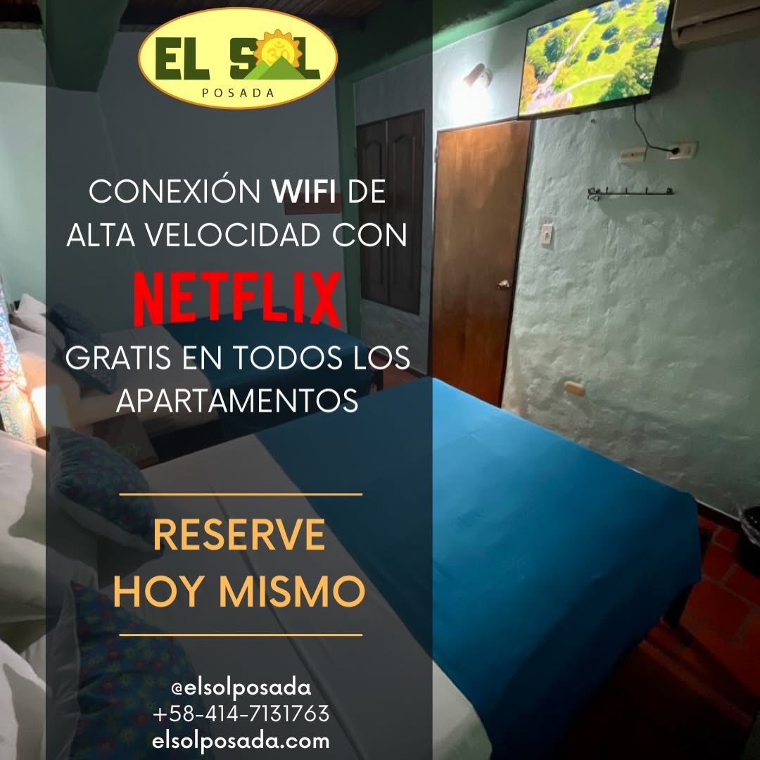 La mejor calificada <a href="/elsolposada/">El Sol Posada</a> reserve apartamentos equipados con WIFI del alta velocidad Y Netflix. 

Reservas 📲+584147131763 sector el lobo, San Cristóbal. Táchira. 🇻🇪