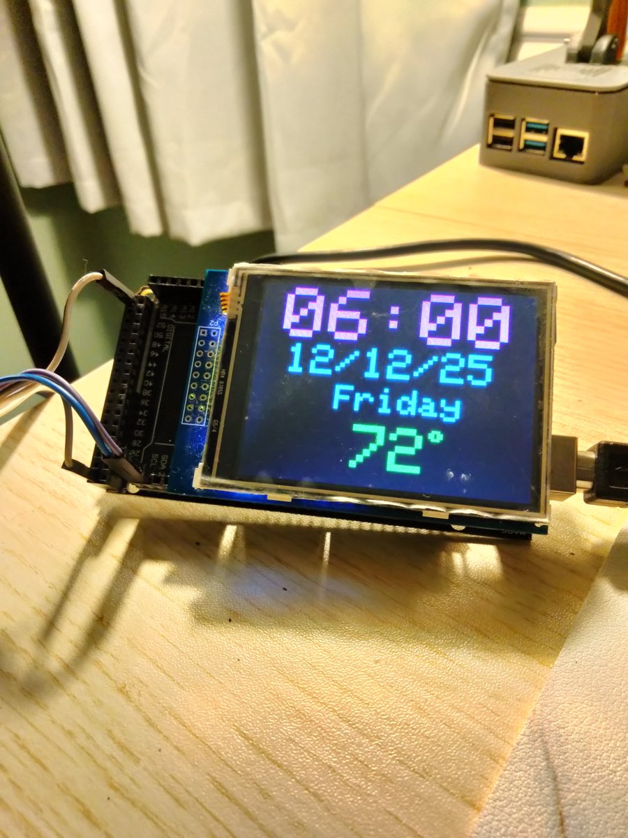 brandnothing1's tweet image. First step is a little clock w/ temperature.  Next Alarms/Triggers.

#arduino #gardening #springIsComing