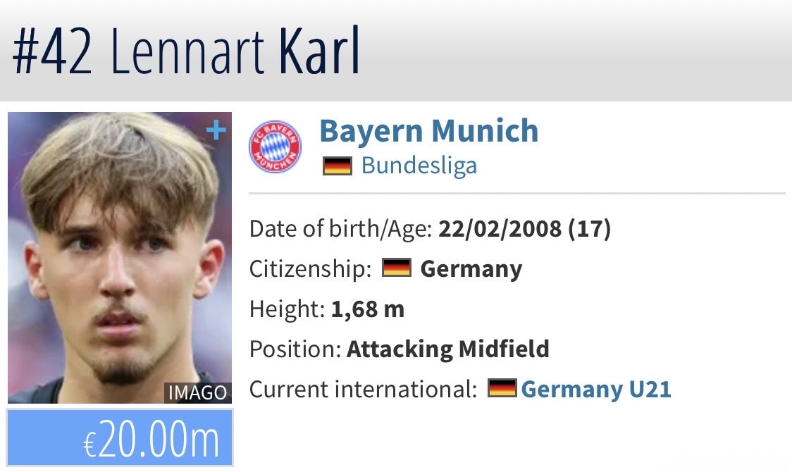 Valutazioni a confronto: Pio #Esposito vs Lennart #Karl 
<a href="/TMit_news/">Transfermarkt.it</a>