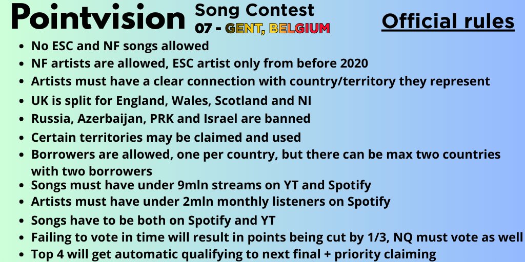 Pointvisionsc's tweet image. POINTVISION 07 CLAIMING RULES