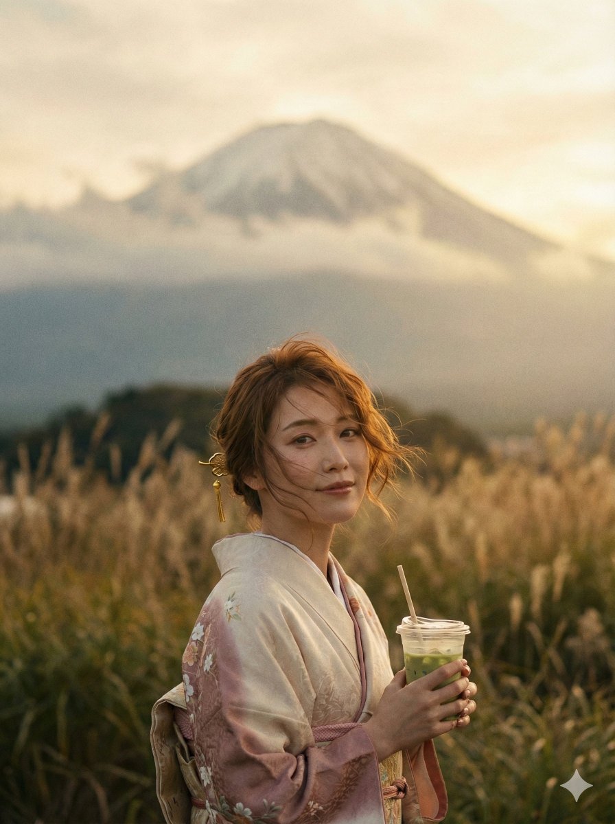 dejavucoder's tweet image. i knew nano banana pro was very good but i didn&apos;t realise it was this good

{
  &quot;subject&quot;: {
    &quot;description&quot;: &quot;25-year-old Japanese woman with a curvaceous figure, standing in a meadow before Mount Fuji, gentle breeze lifting her hair&quot;,
    &quot;pose&quot;: &quot;relaxed stance, one hand…