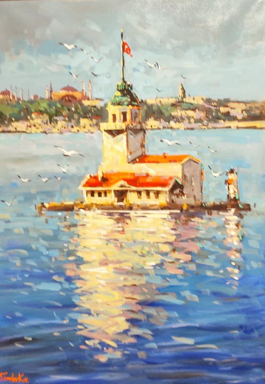 GamesMuni's tweet photo. #kızkulesi #acrilikpainting #art #sanat #renkli https://t.co/4fWaz71lYf