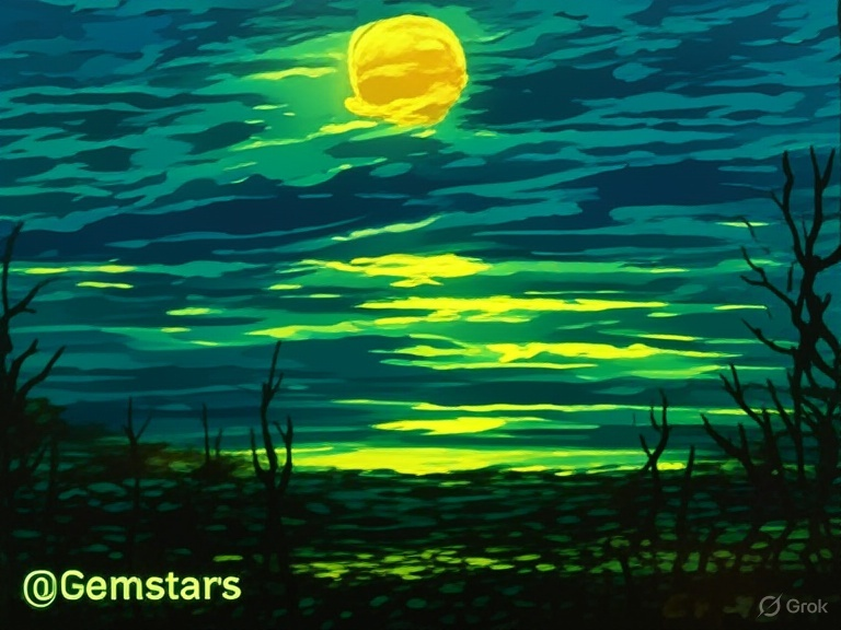 gemstars's tweet photo. I asked Grok to make my painting inspirational, here is the results. Mine is the one without the yellow sun. Original is a micro oil painting of mine. Kindal like the grok version to. 🙂#gemstar #gemstars #artwork #microart #micropainting #oilpainting #Grok https://t.co/JsArsO1GKY