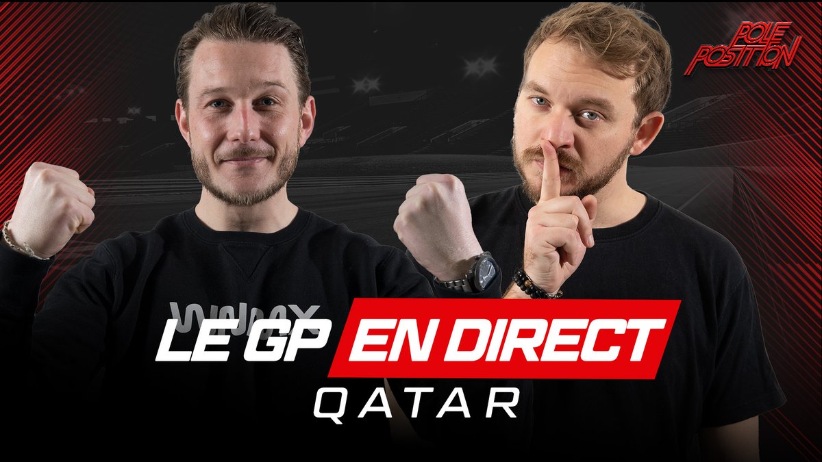 🏁 Le GP du Qatar en direct !

🚨 LIVE À 17H ▶ youtube.com/live/kiaz0uK__…

🗣️ <a href="/BriceGERMAIN/">Brice Germain</a> / <a href="/Emmanuel_Moine/">Emmanuel Moine</a>