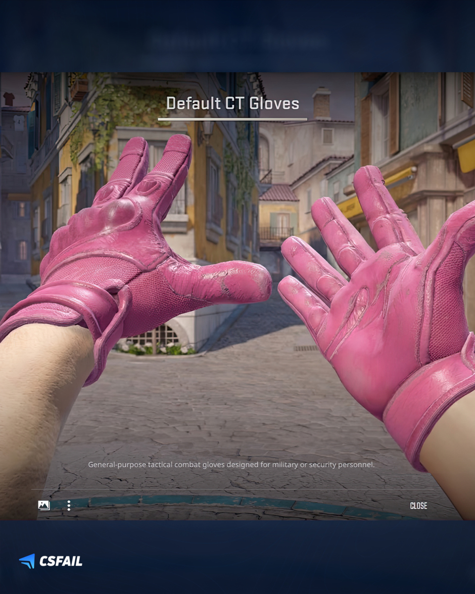csfail_win's tweet photo. 🩷 GLOVES CT DEFAULT BUT IN PINK!

Imagine the default CT gloves but fully pink 

Honestly CS2 needs something like this 💅 https://t.co/BtwwxwjaE1