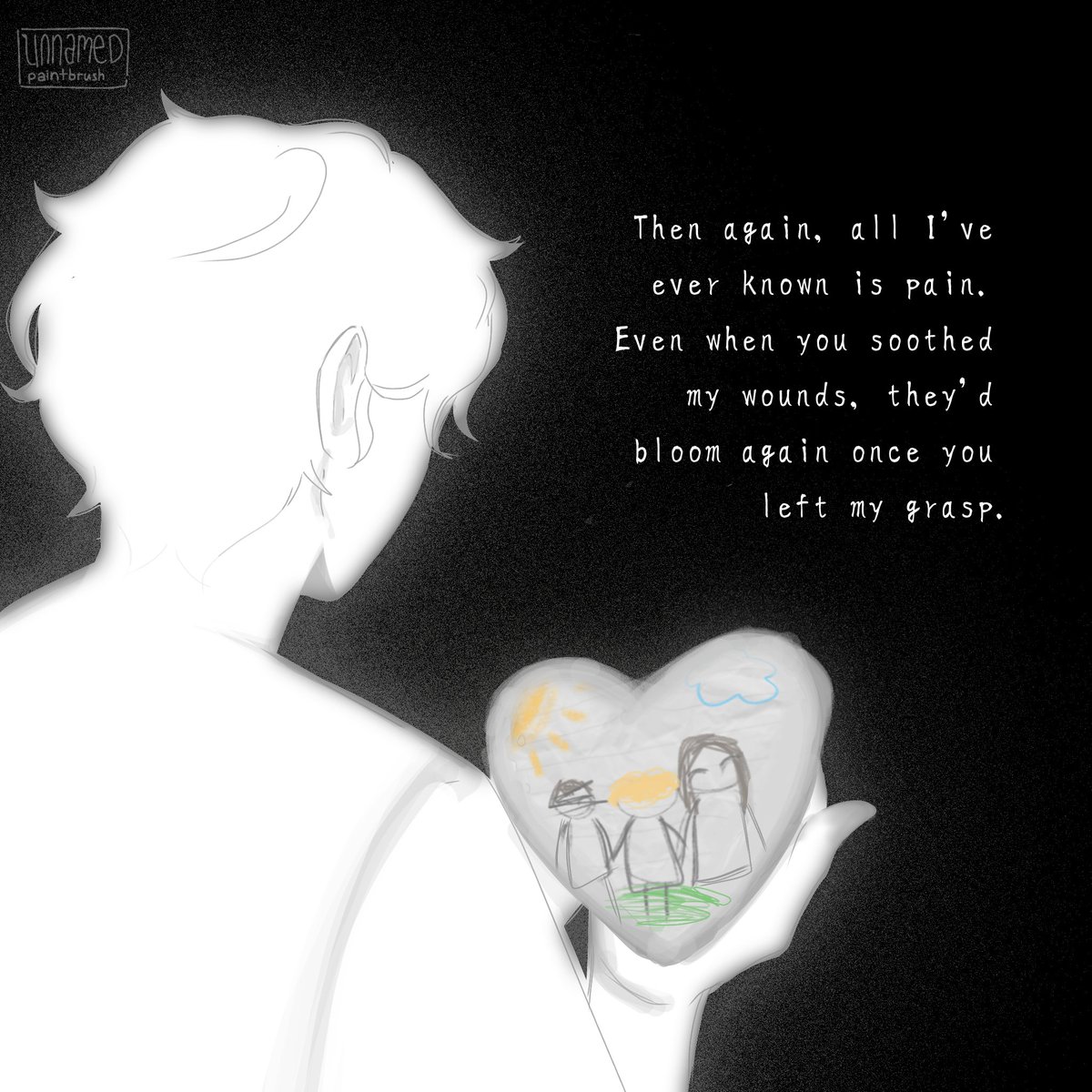 unnamedpaint's tweet image. grief is love with nowhere to go

- a very short #LUKA fancomic. tw for implied suicide attempt / sh ?

#alnst #에이스테 #alienstage
(4/11)