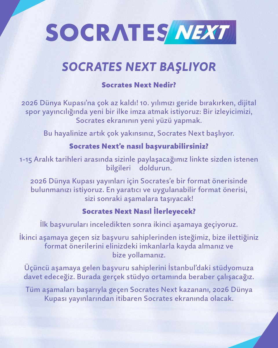 Size muhteşem bir haberimiz var!

Socrates Next başlıyor.

🔗 socratesdergi.com/socratesnext