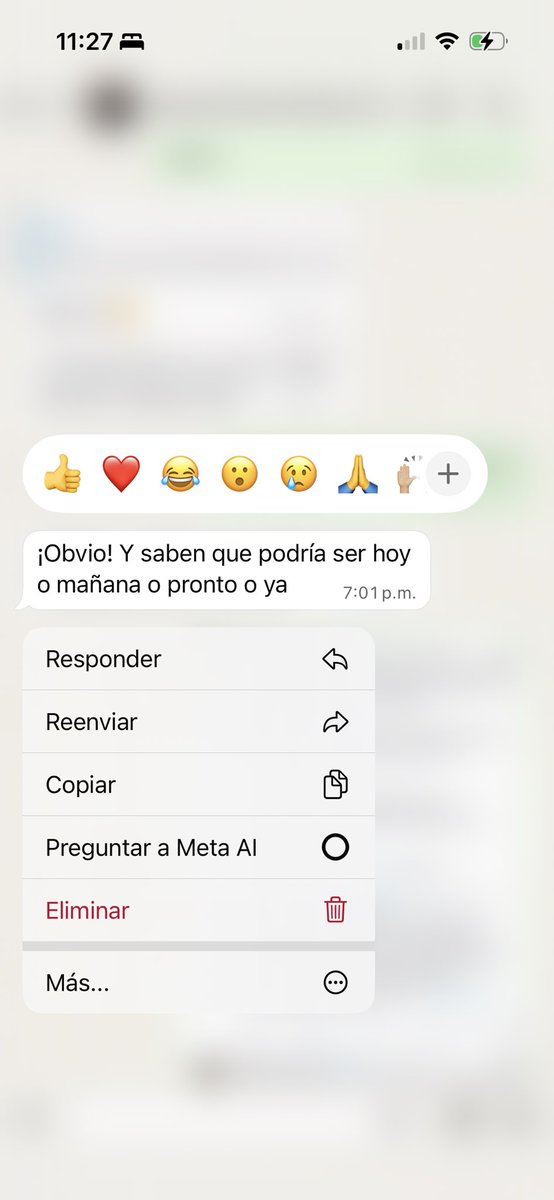 Mientras tanto mi WhatsApp: