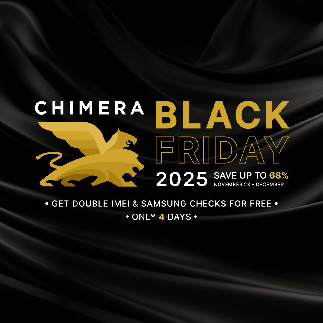 chimeratool's tweet image. 𝐃𝐚𝐲 𝟑⚡𝐁𝐥𝐚𝐜𝐤 𝐅𝐫𝐢𝐝𝐚𝐲 𝐢𝐬 𝐚𝐥𝐦𝐨𝐬𝐭 𝐨𝐯𝐞𝐫! ⚡
Today’s the perfect day to save a lot on ChimeraTool licences!
⏰ Act fast — just 2 days left!

buff.ly/Z4RubcU 
#BlackFridayDeals #IMEIChecks #ChimeraTool #LastChance