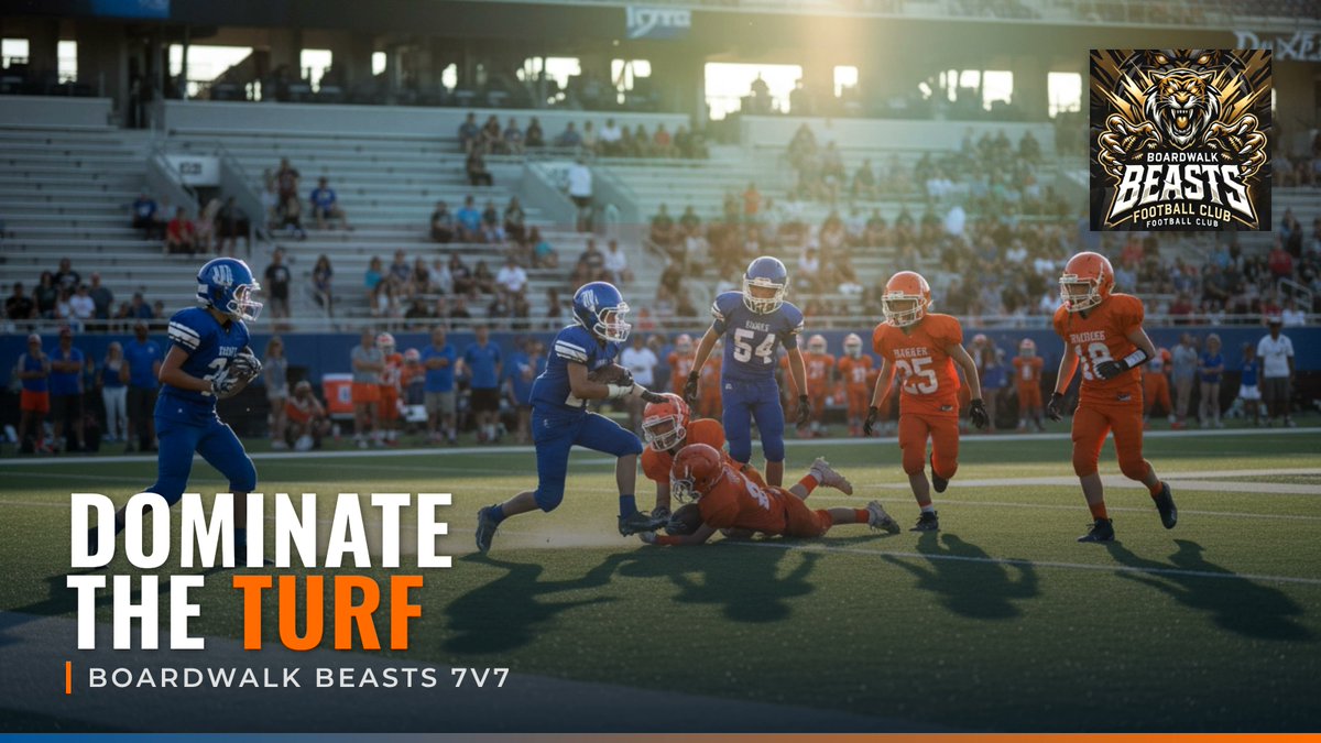 coachschuman's tweet photo. Champions arenโt born at big brand events; theyโre made on our field. Boardwalk Beastsโ 7v7 tournaments deliver elite coaching, next-level competition, and a pathway to victory. Rise above. Dominate the day. #BeastMentality #ChampionsPlayHere https://t.co/fyeGUWtrpm