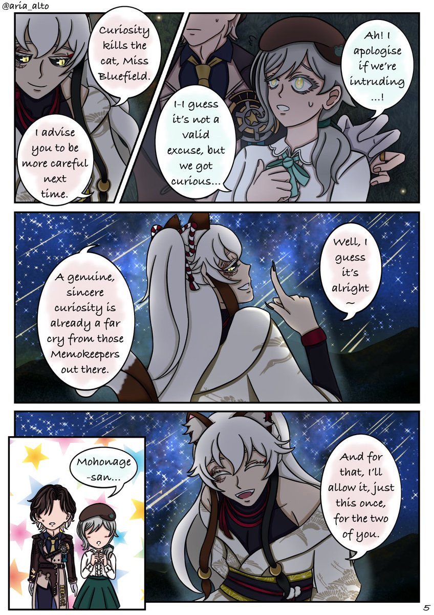 aria_alto's tweet photo. ੈ✩‧₊˚ ≽(•˕ •マ≼ ⋆.˚ ☾⭒.˚

(Continuation)
It seems the Demons have a request for Reca and Salvia…? [8/8]

ੈ✩‧₊˚ ≽(•˕ •マ≼ ⋆.˚ ☾⭒.˚
Base:
Pg 5 Panel 3&amp;4: @/DAHAN_illust 
Pg 6 Panel 5: @/o0yul0306

(Read each page from right to left!)
#hsroc #knyoc https://t.co/yGXMsFga5d