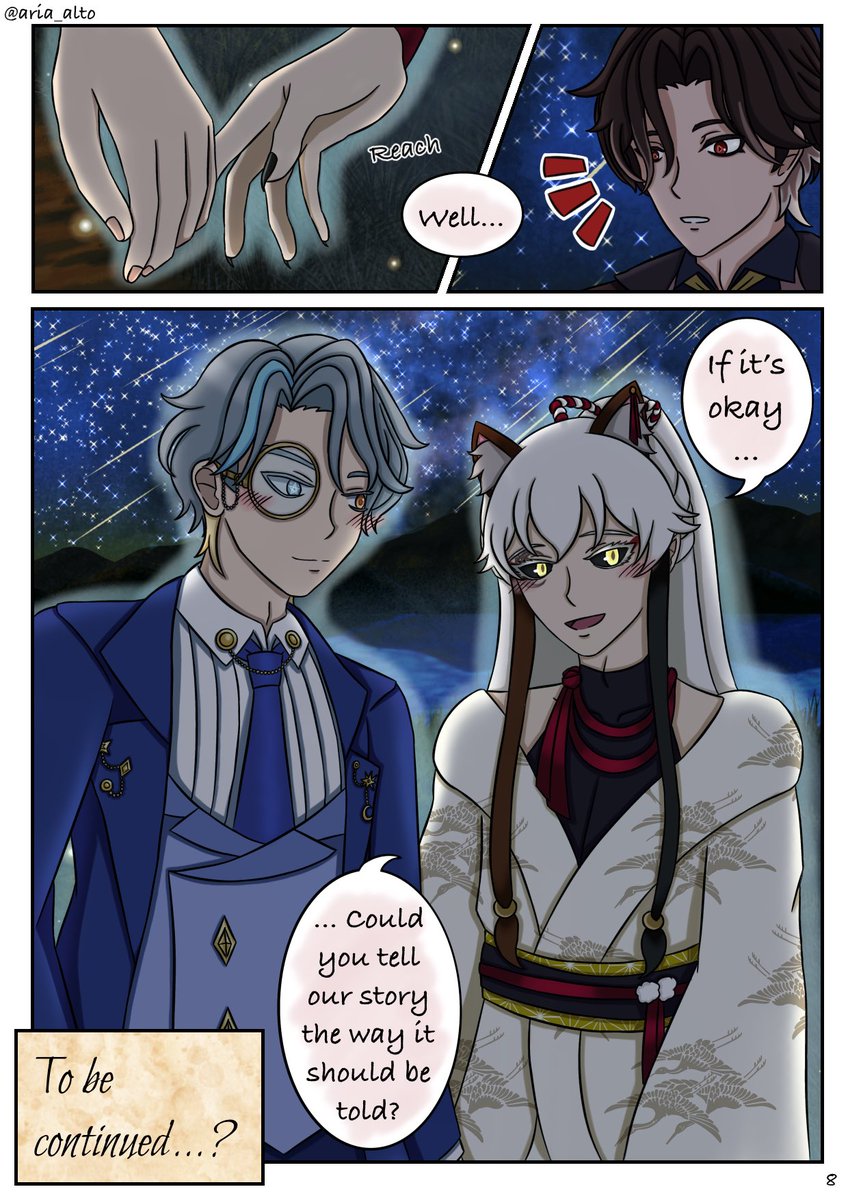 aria_alto's tweet photo. ੈ✩‧₊˚ ≽(•˕ •マ≼ ⋆.˚ ☾⭒.˚

(Continuation)
It seems the Demons have a request for Reca and Salvia…? [8/8]

ੈ✩‧₊˚ ≽(•˕ •マ≼ ⋆.˚ ☾⭒.˚
Base:
Pg 5 Panel 3&amp;4: @/DAHAN_illust 
Pg 6 Panel 5: @/o0yul0306

(Read each page from right to left!)
#hsroc #knyoc https://t.co/yGXMsFga5d