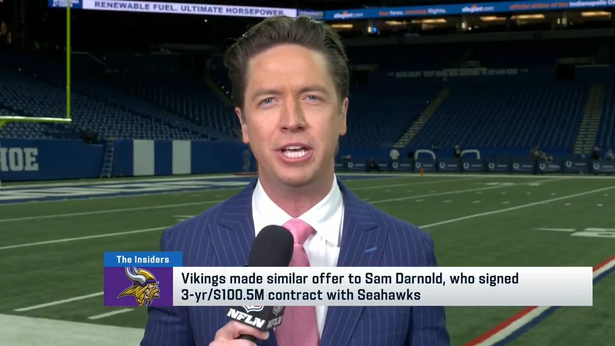 The Vikings made a similar offer to Sam Darnold as the Seahawks did this past offseason, per @TomPelissero. 