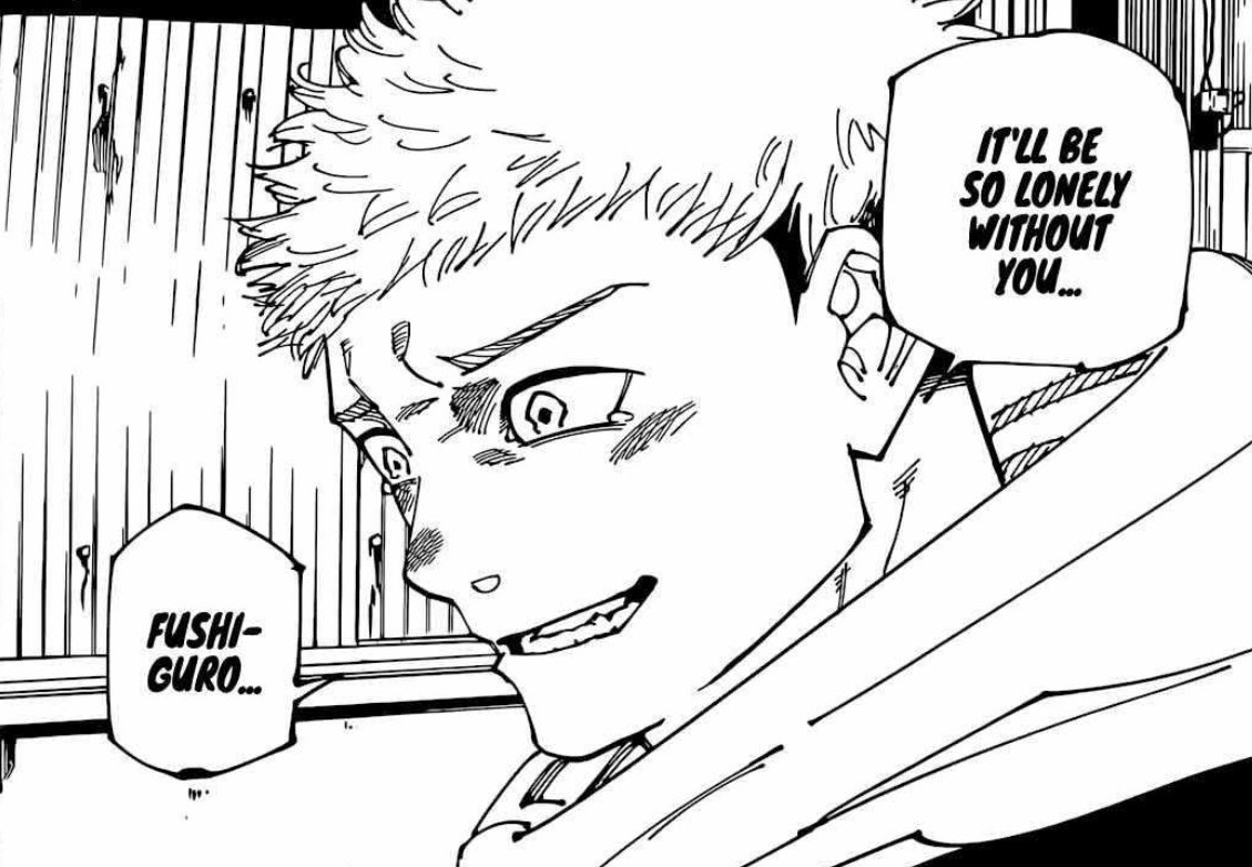 Go_Jover's tweet image. Idc what others feel but Megumi is to Yuji what Geto was to Gojo. They are soulmates. So to see Yuji drifting off from everyone, I can only come to one conclusion. I think Megumi died. And Yuji indeed ended up lonely...