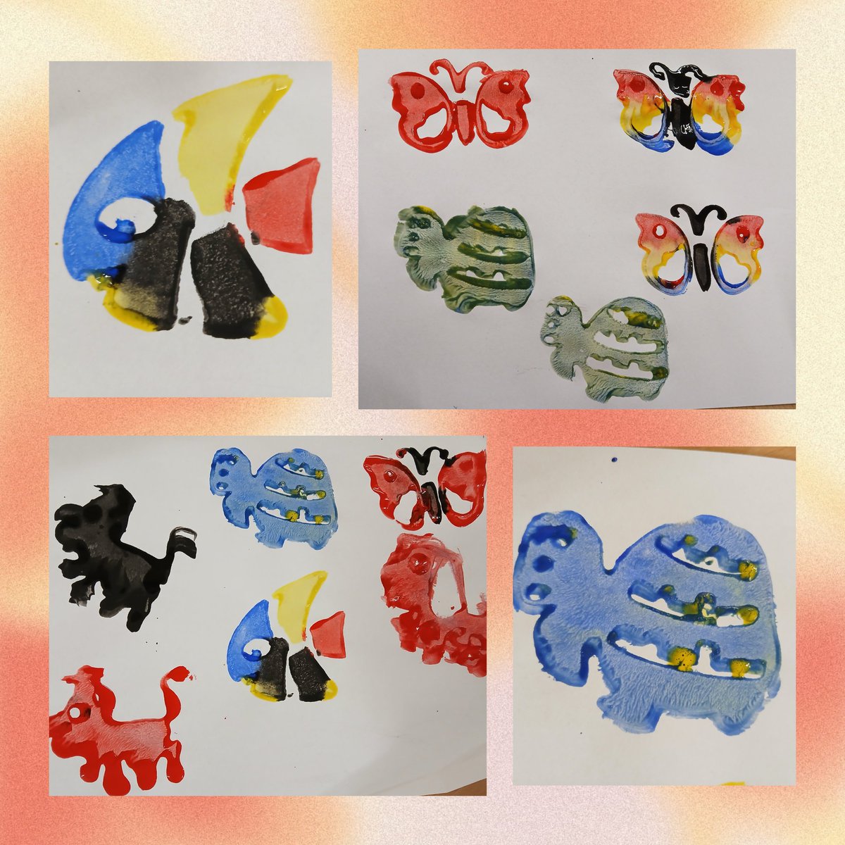 Stamp, press and create! 
The children made some lovely artwork using stamps.🐟🦋
<a href="/StCuthbertsCEP1/">St Cuthbert's C.E. Primary School</a>