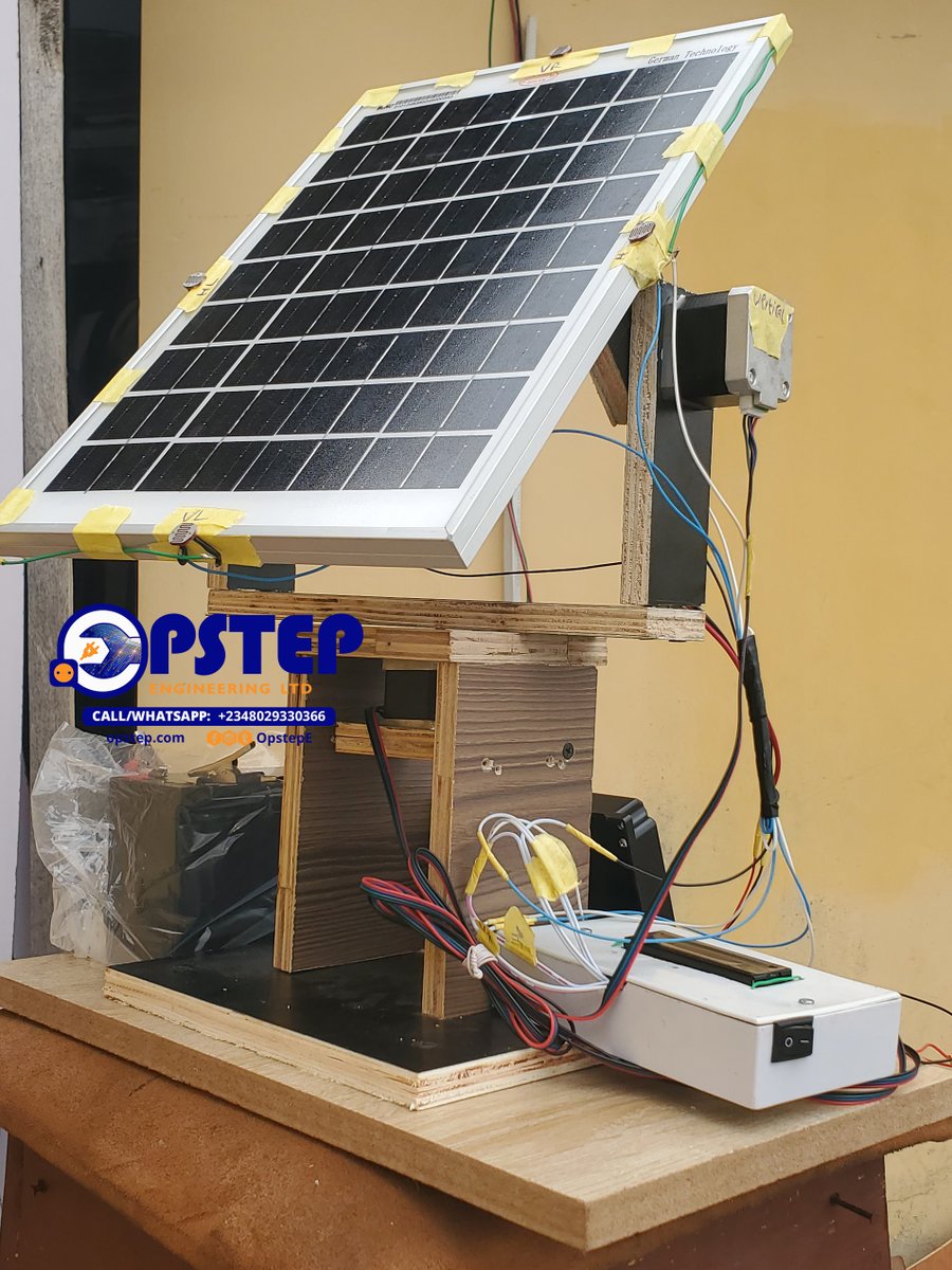 OpstepE's tweet image. Dual-axis solar tracker uses a feedback loop mechanism: LDRs detect d brightest part of d sky &amp;amp; d #microcontroller processes this data 2drive two stepper motors, adjusting d solar panel’s position horizontally &amp;amp; vertically

#solartracker #diyelectronics #renewableenergy