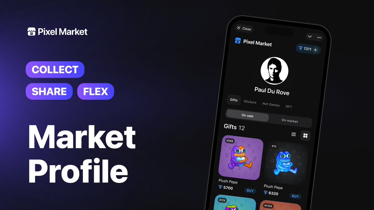 Heads up, Pixel gang!

You can now make your profile public and share a clean link with anyone
Show your bags, all your items for sale, and let people instantly see what you’re cooking 

Perfect for showing your setup to friends, buyers, or your whole community
Go public &amp; start