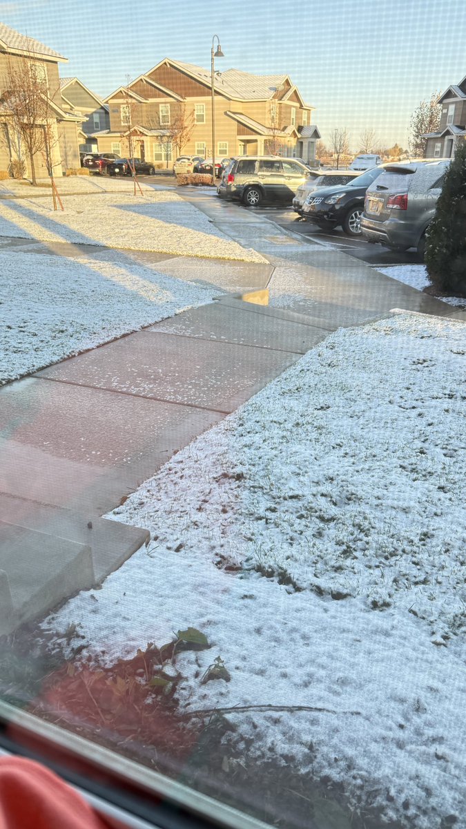 clownyboots's tweet image. Of course I was asleep, but, IT SNOWED!!!!