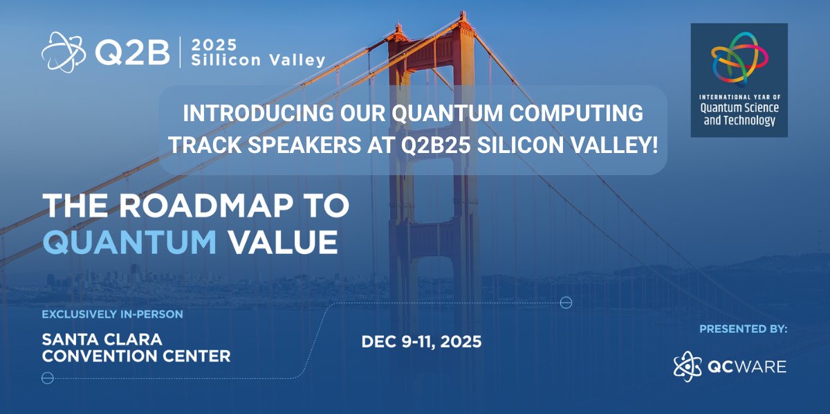 QCWare's tweet image. We’re thrilled to introduce the Quantum Computing Track Speakers at Q2B25 Silicon Valley! 

📅 Secure your spot today hubs.la/Q03VQzpv0

#QuantumComputing #QuantumTechnology #Innovation